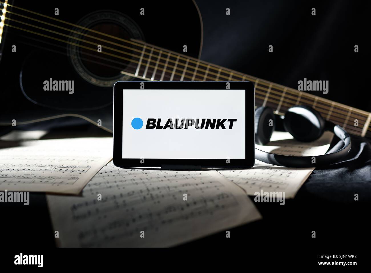 Blaupunkt editorial. Blaupunkt was a German manufacturer of mostly car audio equipment Stock Photo