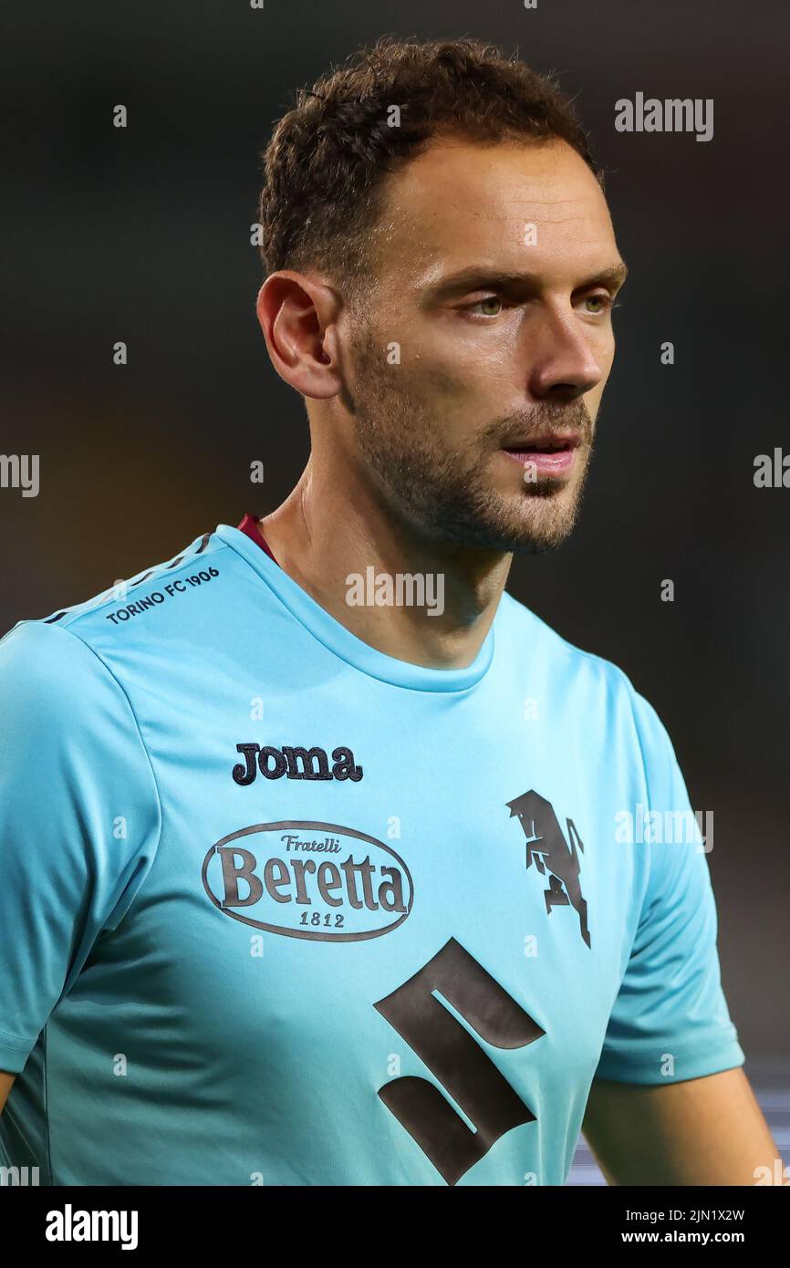 Turin, Italy, 6th August 2022. Etrit Berisha of Torino FC during the warm up prior to the Coppa Italia match at Stadio Grande Torino, Turin. Picture credit should read: Jonathan Moscrop / Sportimage Stock Photo