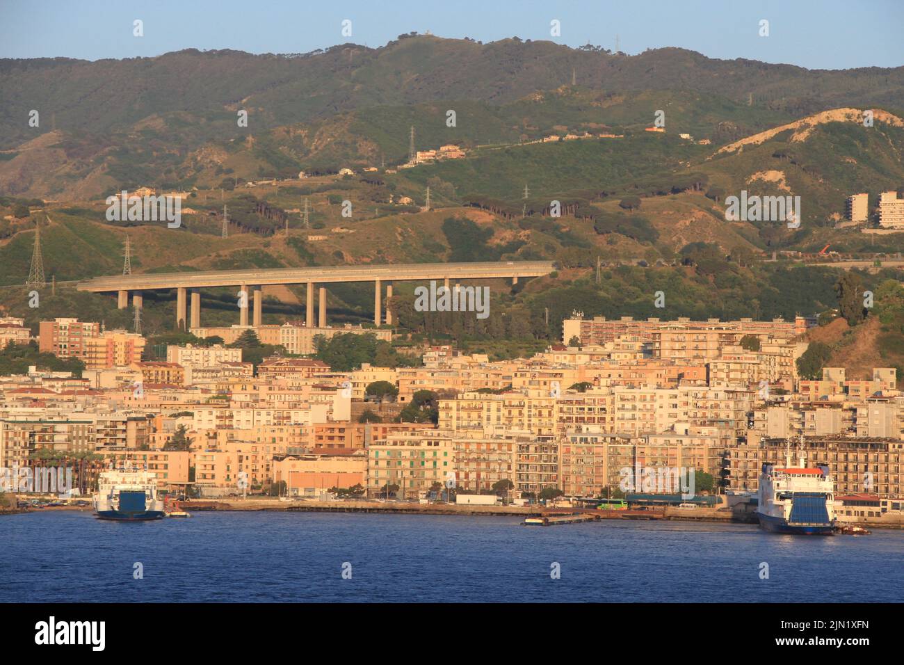 The harbour at Messina, Sicily Stock Photo