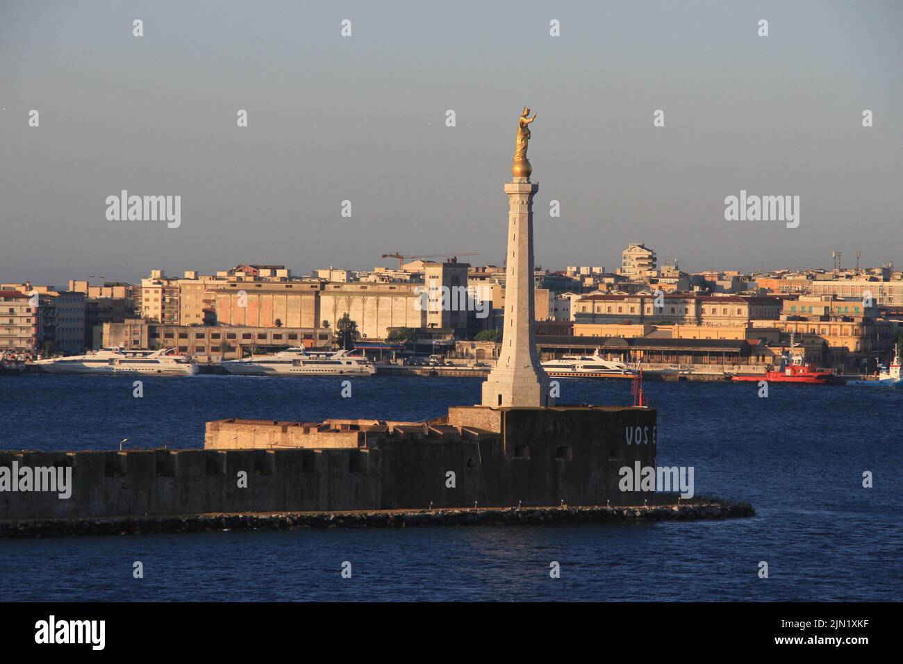 The harbour at Messina, Sicily Stock Photo