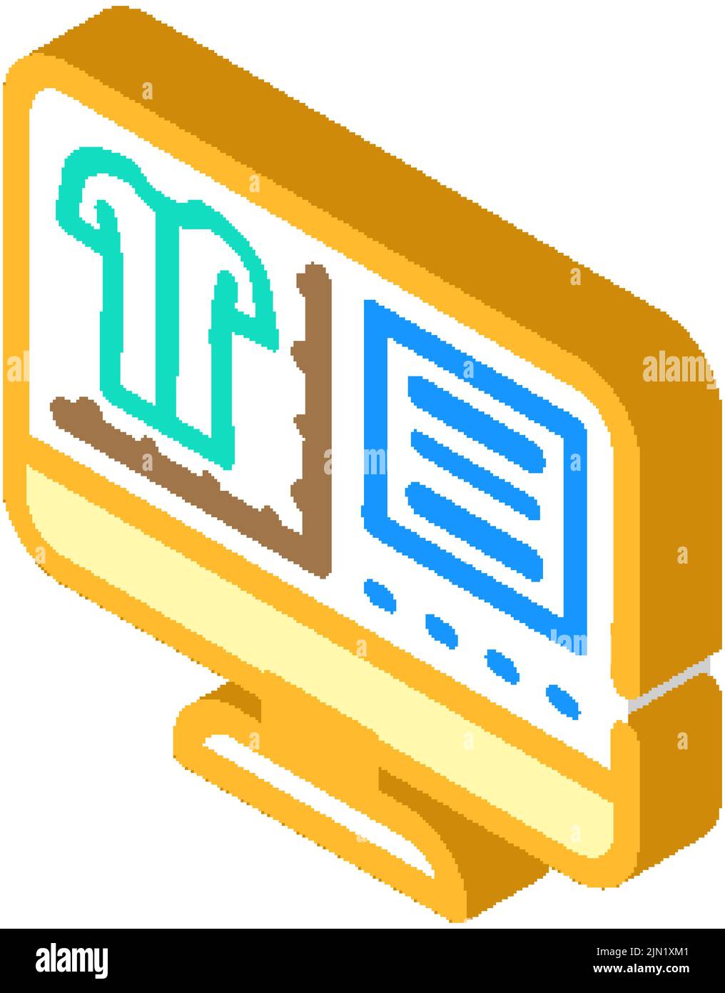 fabric design sewing isometric icon vector illustration Stock Vector ...