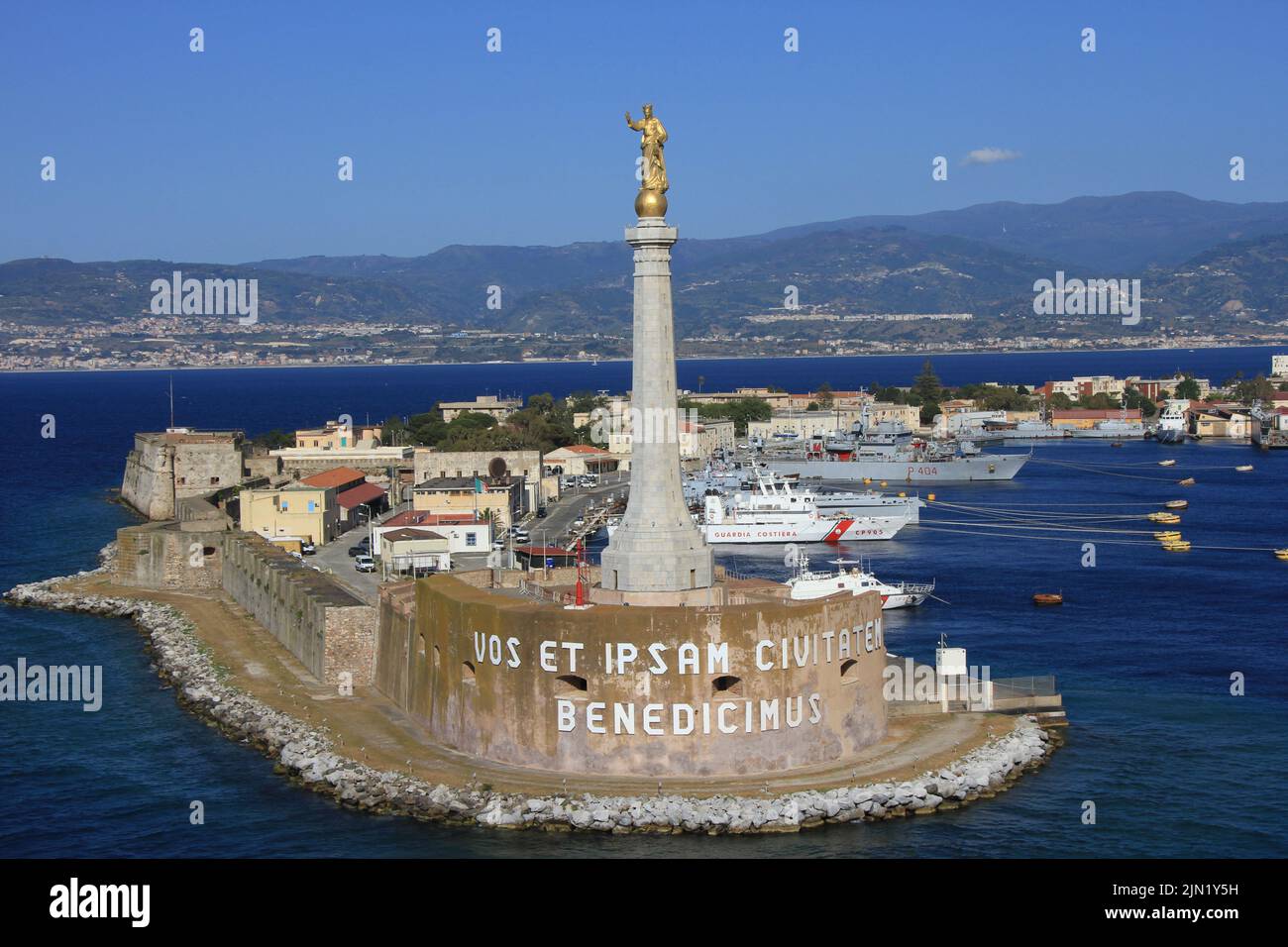 The harbour at Messina, Sicily Stock Photo