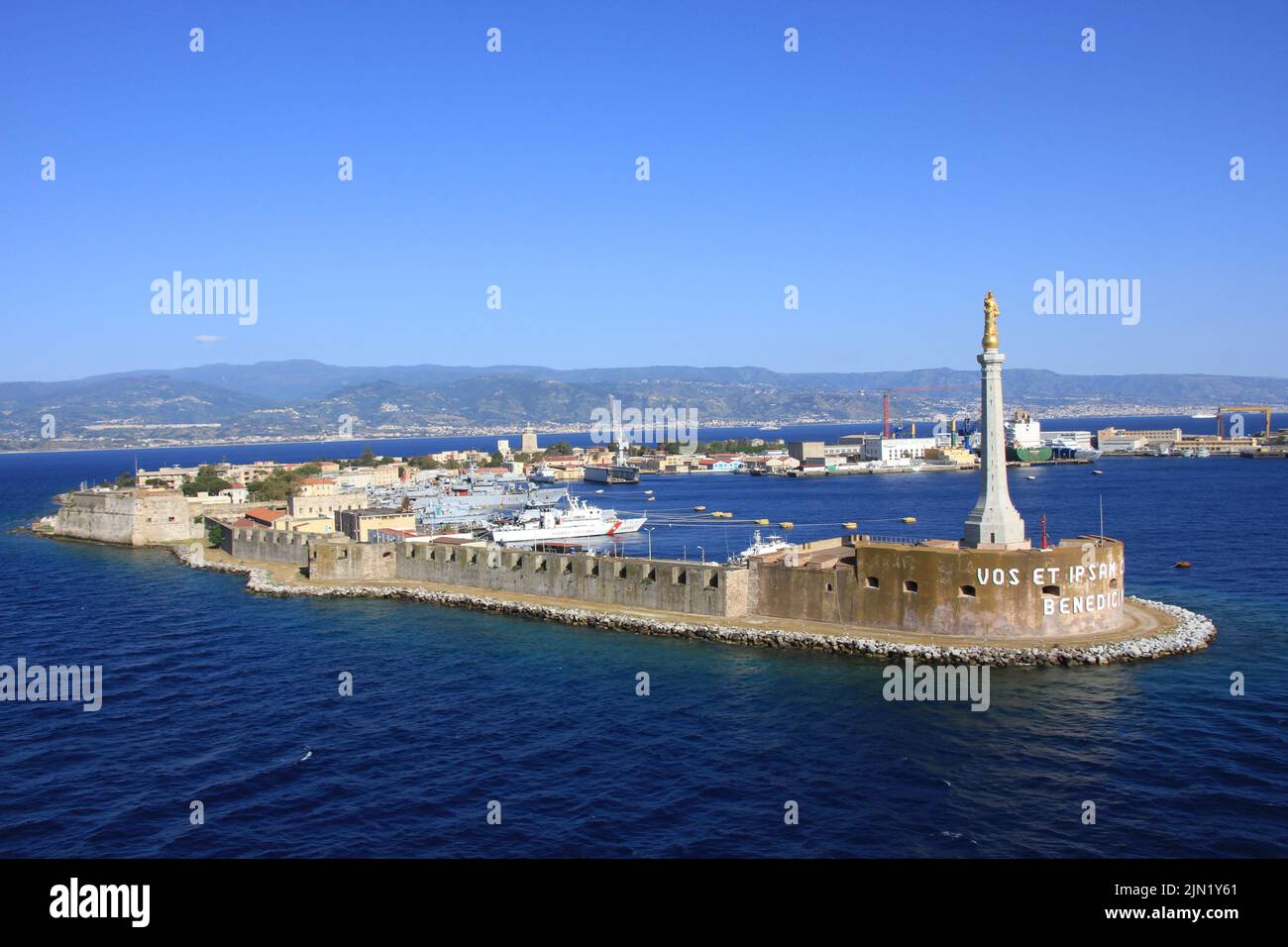 The harbour at Messina, Sicily Stock Photo