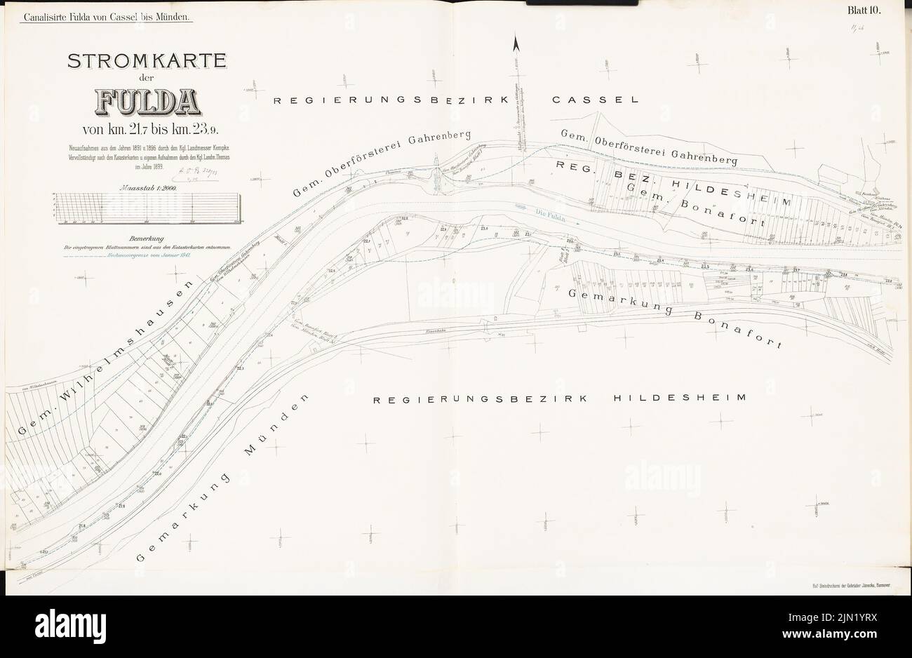 N.N., channeled Fulda from Kassel to Hannoversch Münden Power map of