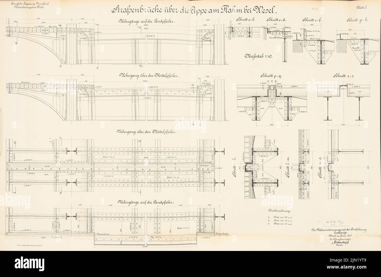 Road bridge lippe flahm wesel design lithograph paper cardboard 1 hi ...