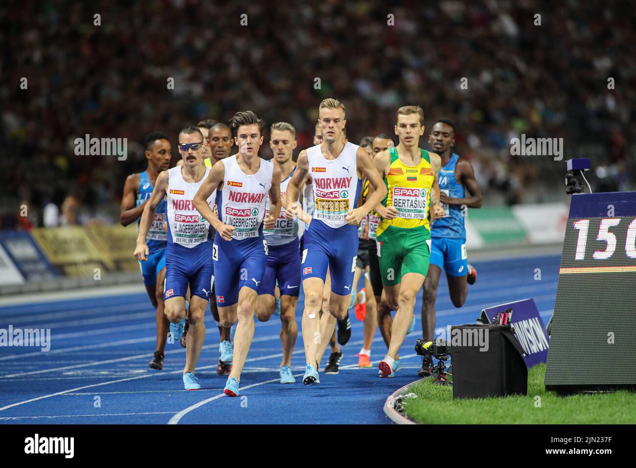 Jakob Ingebrigtsen Participating In The 1500 Meters At The European ...