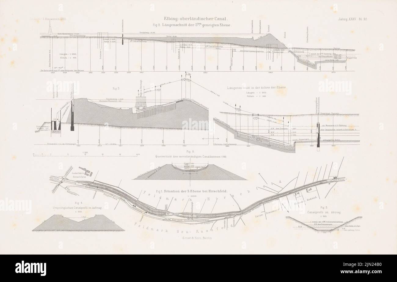 N.N., Elbing Oberland Canal. (From: Atlas to the magazine for Building ...
