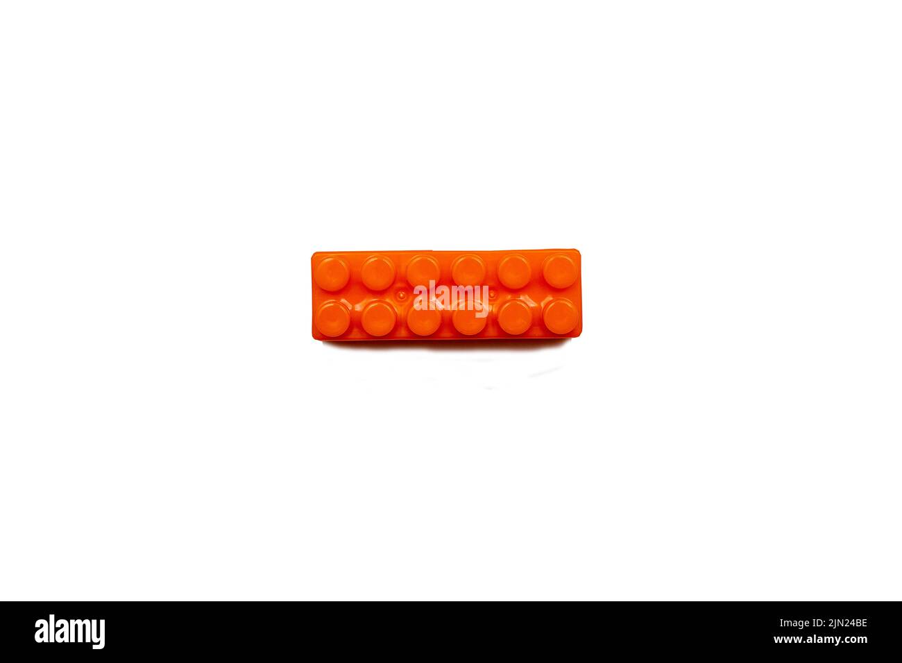 Toy colorful plastic blocks isolated on white background Stock Photo ...