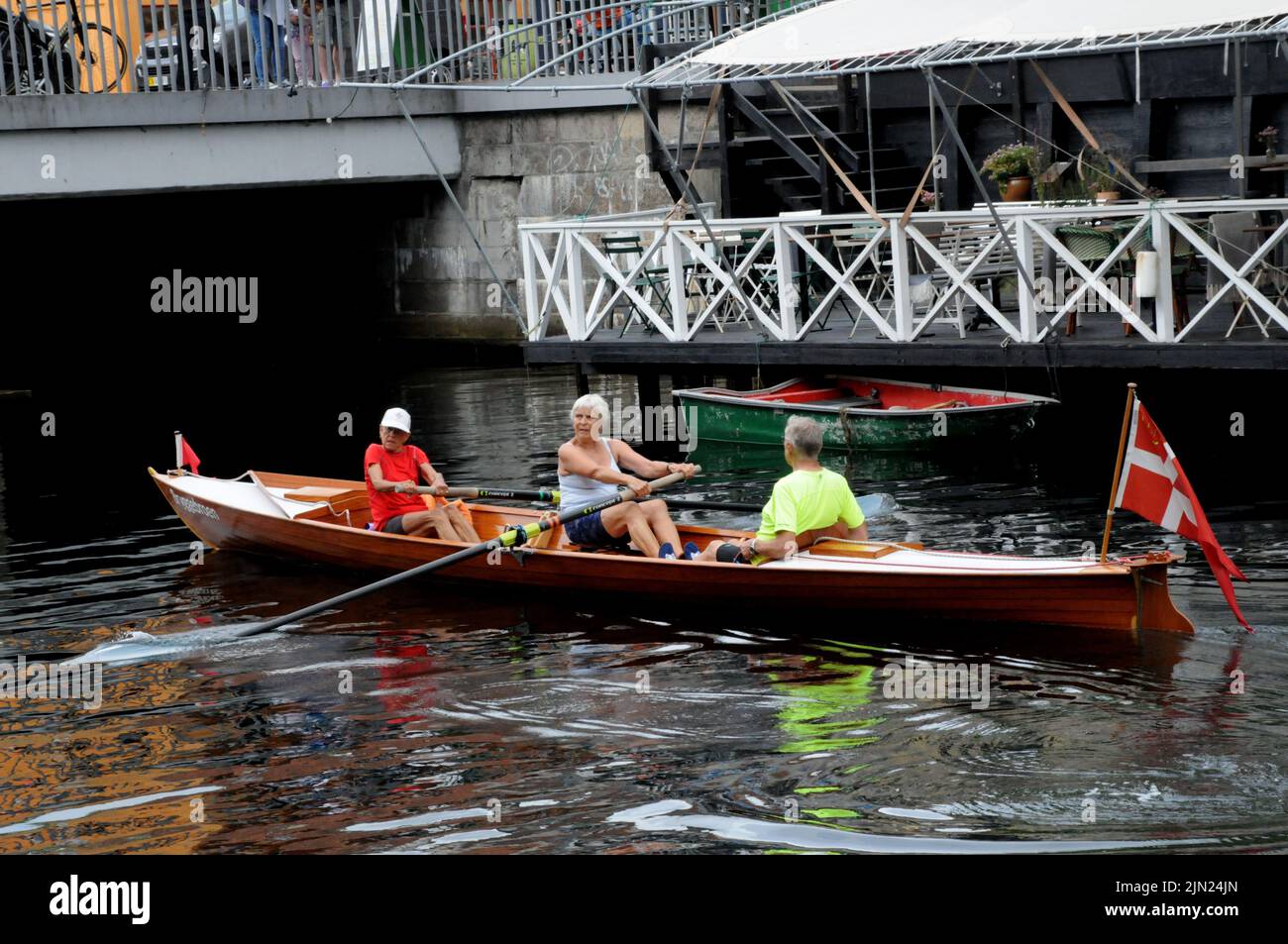 Copenhagen /Denmark/08 August 2022/ Senior danes boat rowing sports in ...