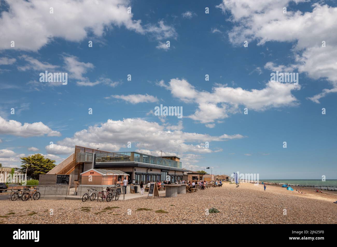 Littlehampton, August 4th 2022 The Beach on the seafront Stock Photo