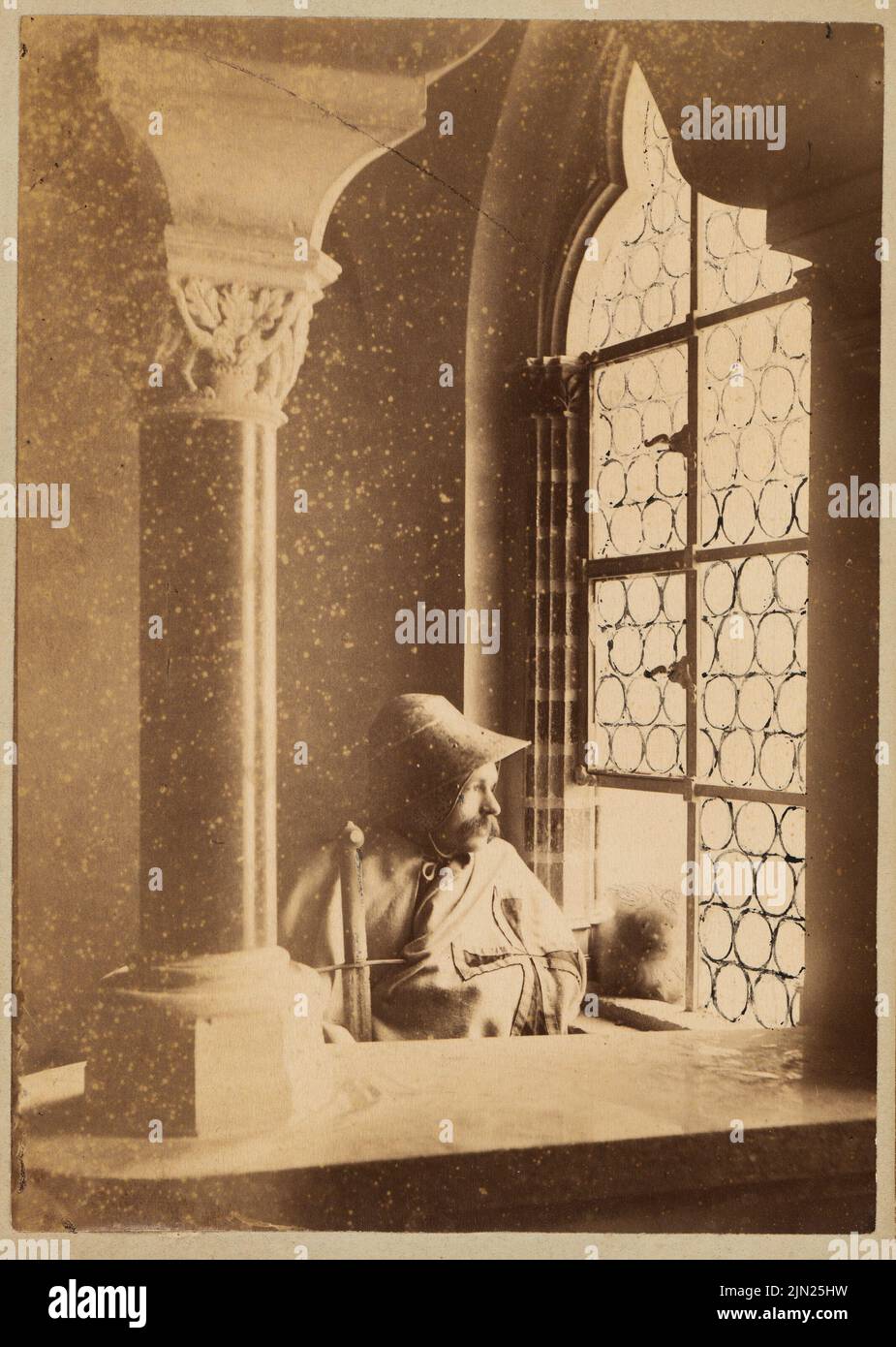 Steinbrecht Conrad (1849-1923), Marienburg, Restoration under Steinbrecht 1882-1918, letters and photos to R. Persius: Interior view. Photo on cardboard, 17.7 x 12.6 cm (including scan edges) Stock Photo