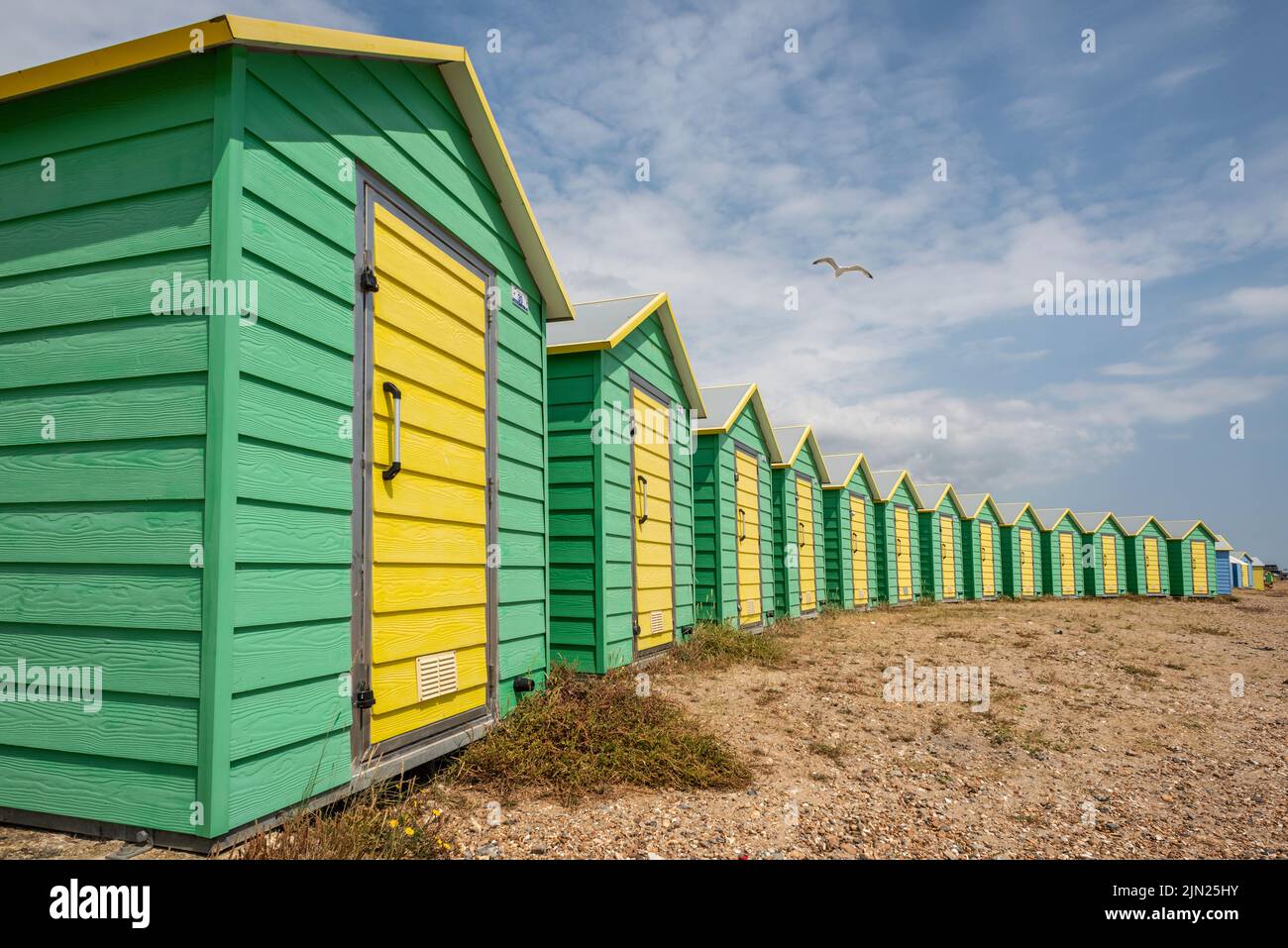 Littlehampton, July 21st 2022: Beach huts Stock Photo