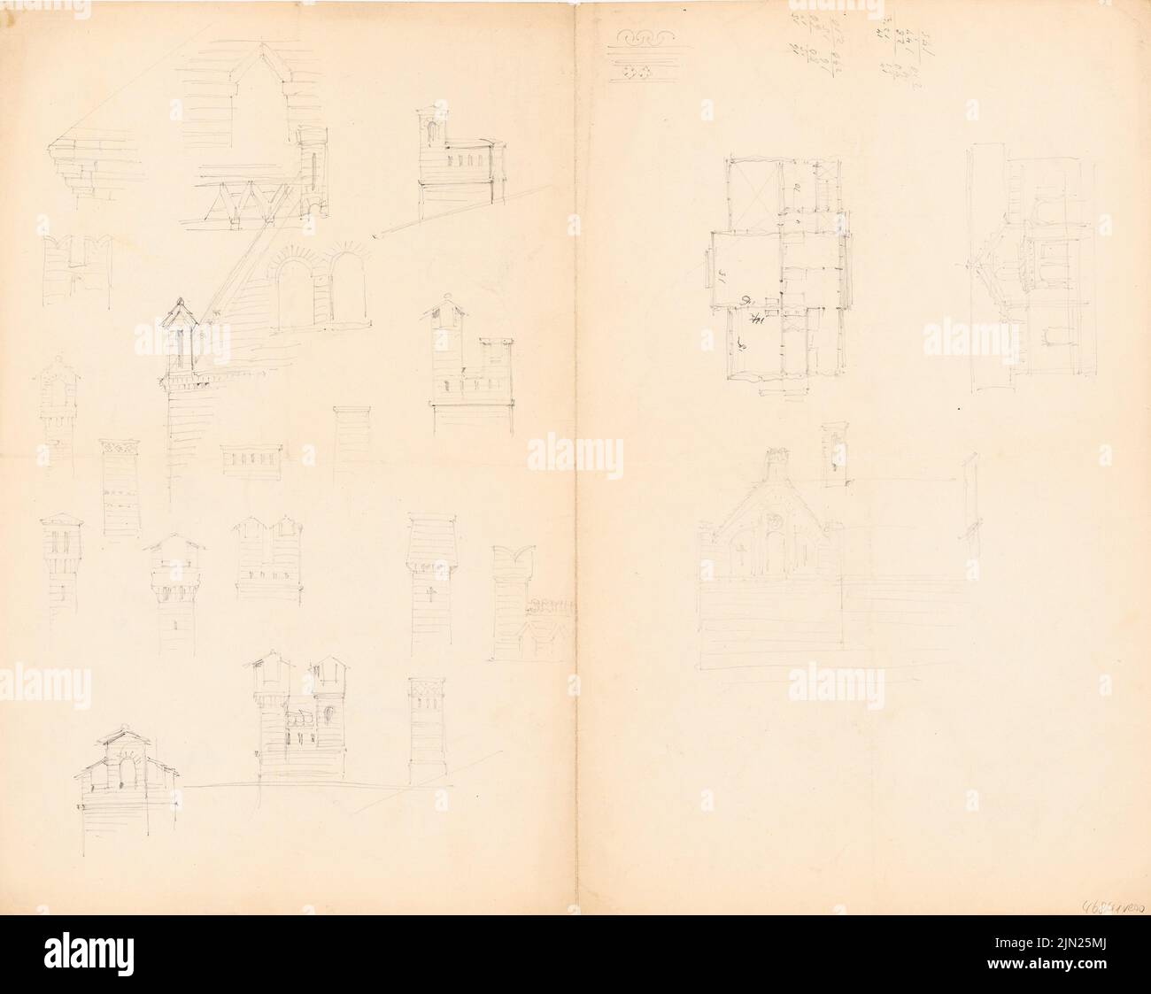 Reinhold persius 1835 1912 gebaudedetails ansichten abzeichn hires