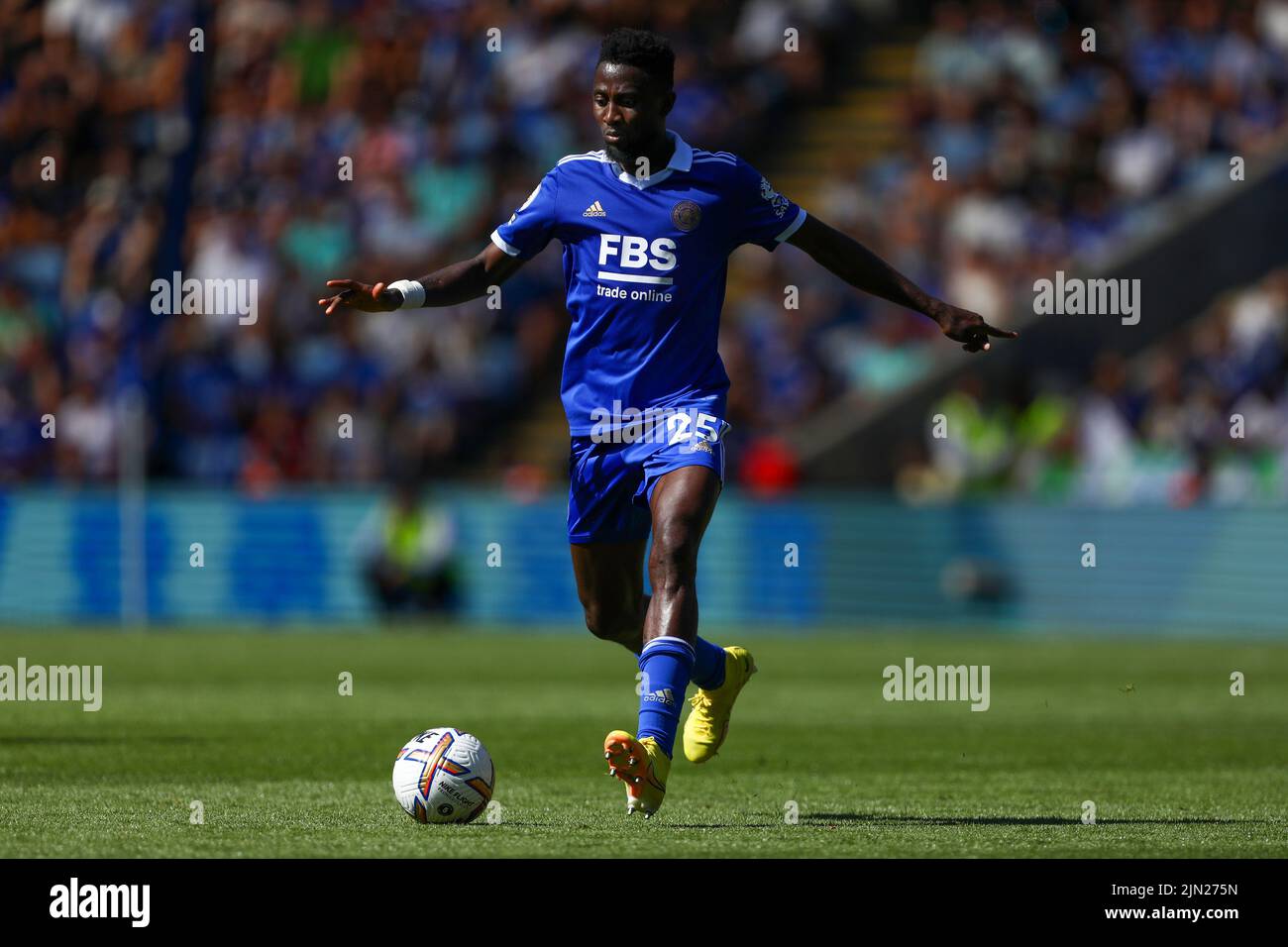 Wilfred Ndidi of Leicester City - Leicester City v Brentford, Premier League, King Power Stadium, Leicester, UK - 7th August 2022  Editorial Use Only - DataCo restrictions apply Stock Photo