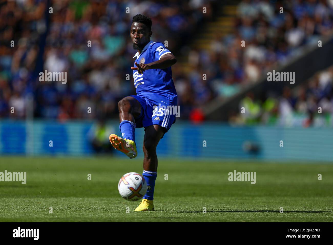 Wilfred Ndidi of Leicester City - Leicester City v Brentford, Premier League, King Power Stadium, Leicester, UK - 7th August 2022  Editorial Use Only - DataCo restrictions apply Stock Photo