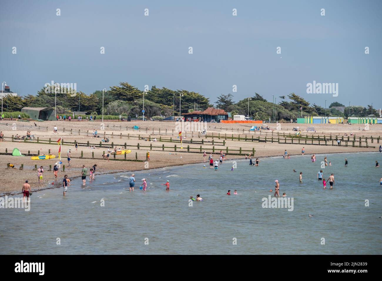 Littlehampton, July 21st 2022: The beach Stock Photo