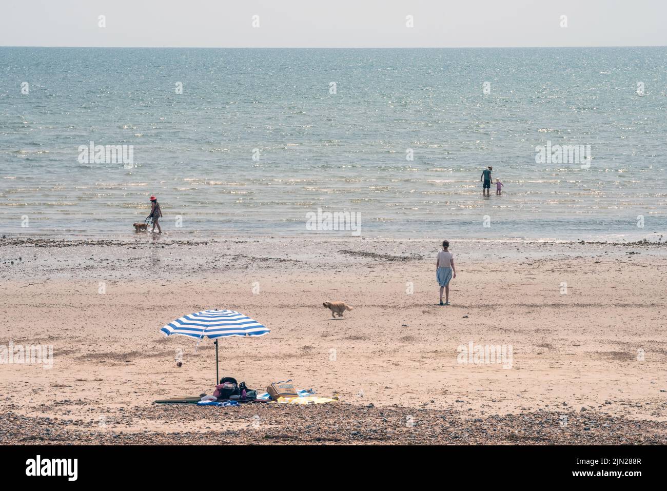 Littlehampton, July 21st 2022: The beach Stock Photo