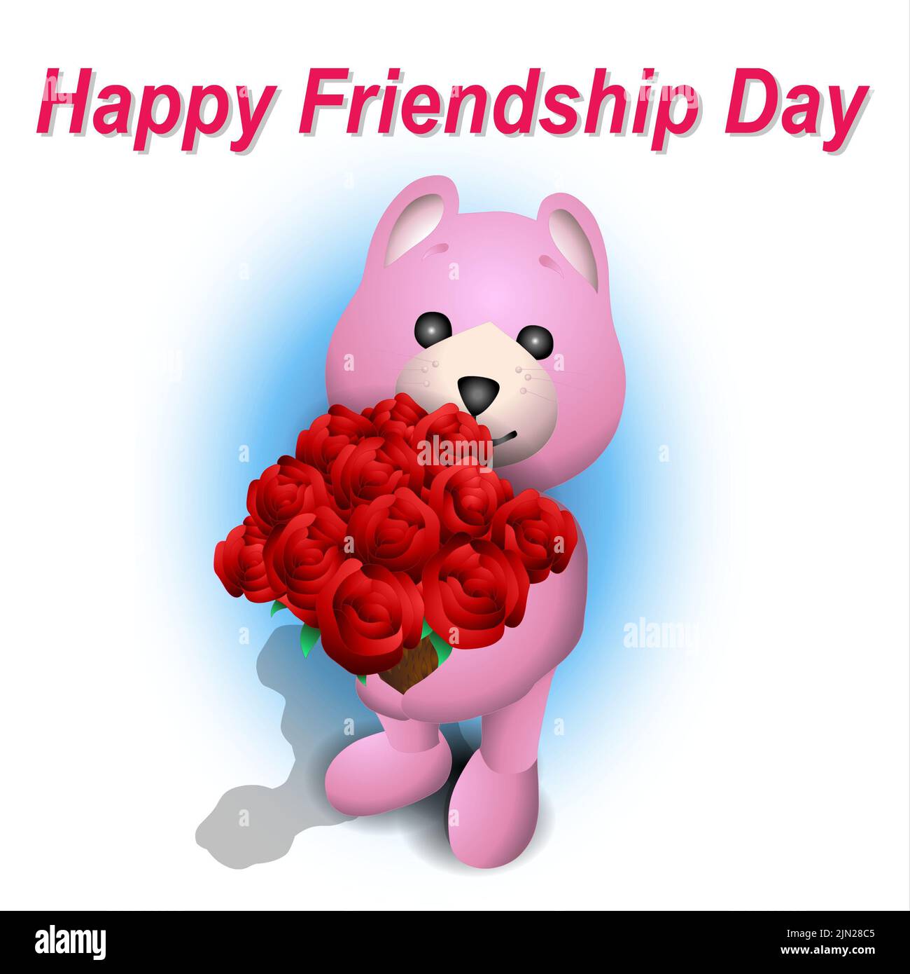 Illustration - Flowers - Happy Friendship Day Stock Photo