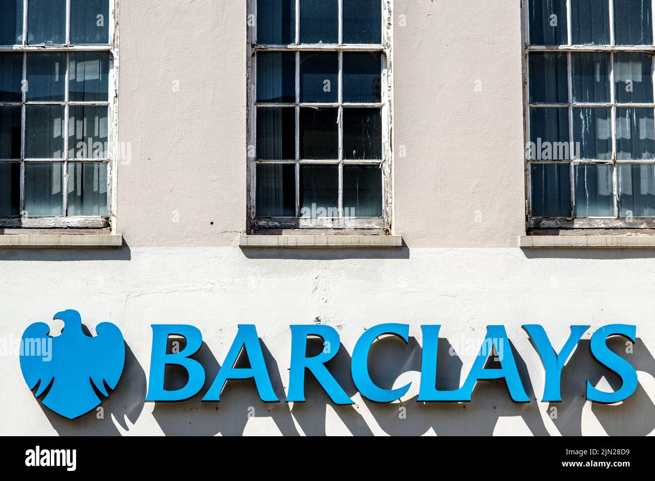 Dorking, Surrey Hills, London UK, July 07 2022, Barclays High Street Retail Bank Logo With No People Stock Photo