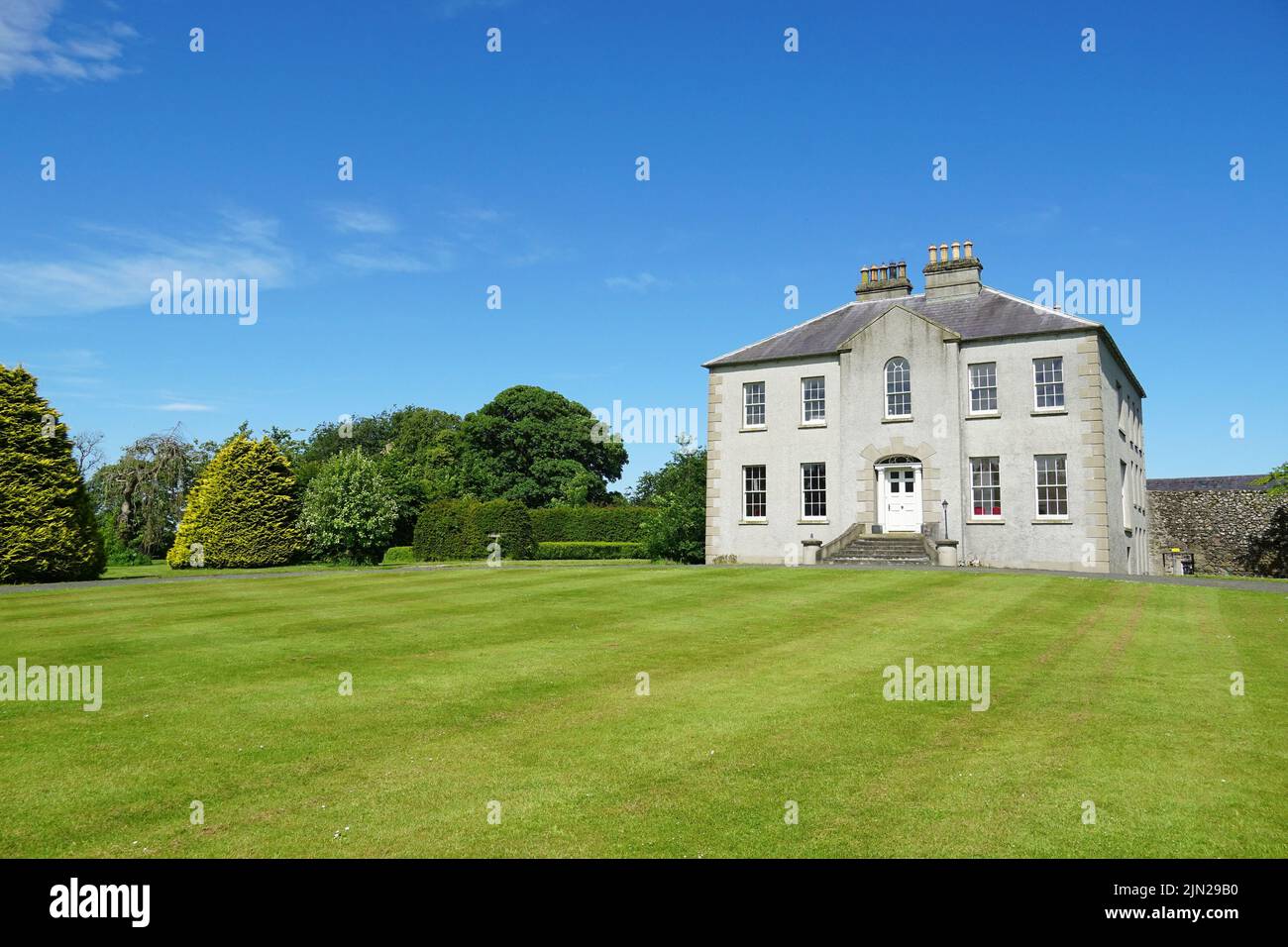 Gracehill House, Dark Hedges, County Antrim, Northern Ireland, Tuaisceart Éireann, United Kingdom, Europe, Game of Thrones location. Stock Photo