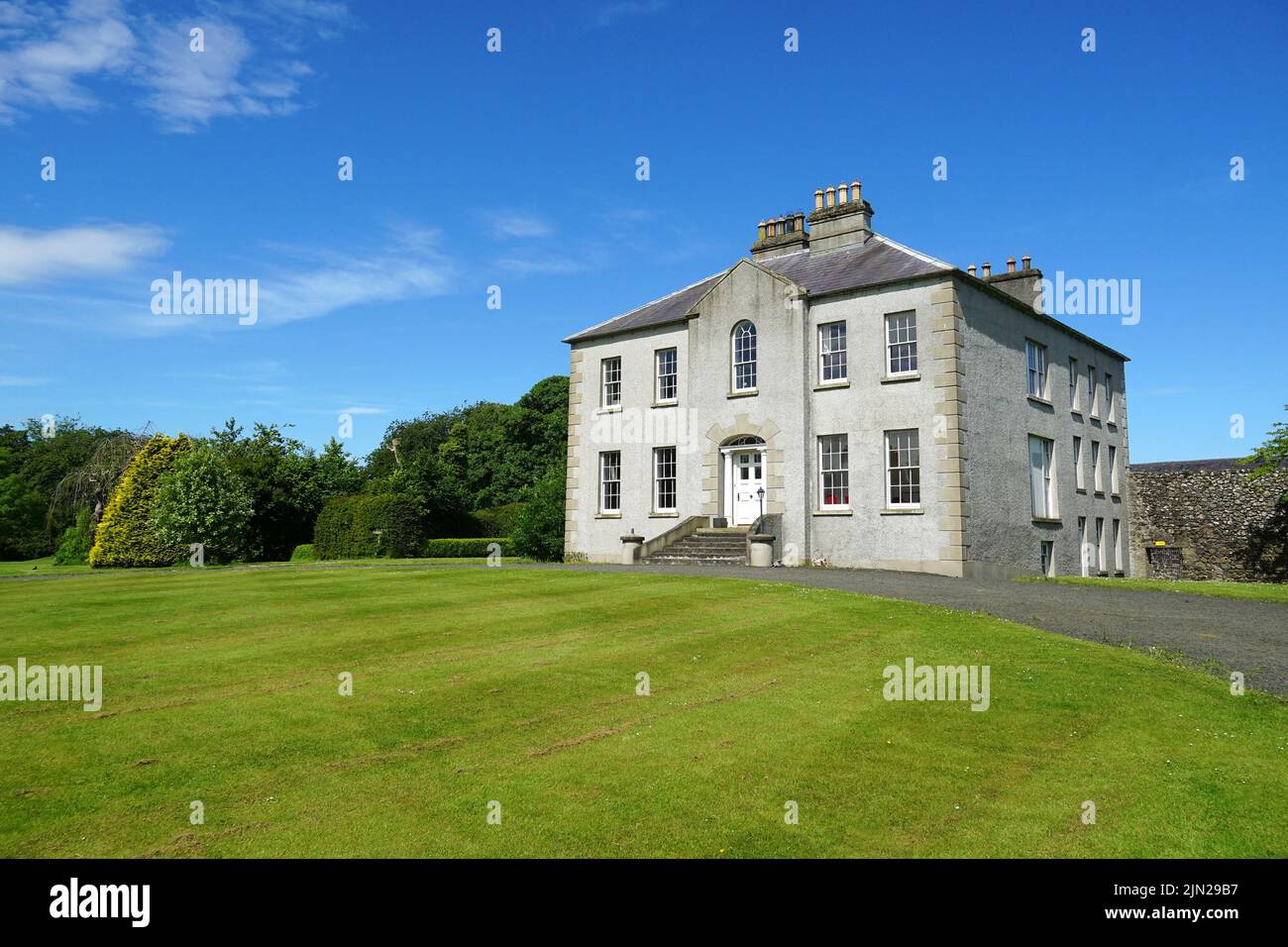 Gracehill House, Dark Hedges, County Antrim, Northern Ireland, Tuaisceart Éireann, United Kingdom, Europe, Game of Thrones location. Stock Photo