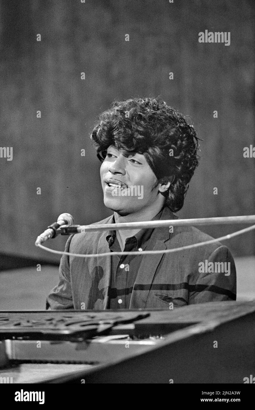 LITTLE RICHARD (1932-2020) American rock musician on Ready, Steady,Go ! in 1967. Photo: Tony Gale Stock Photo