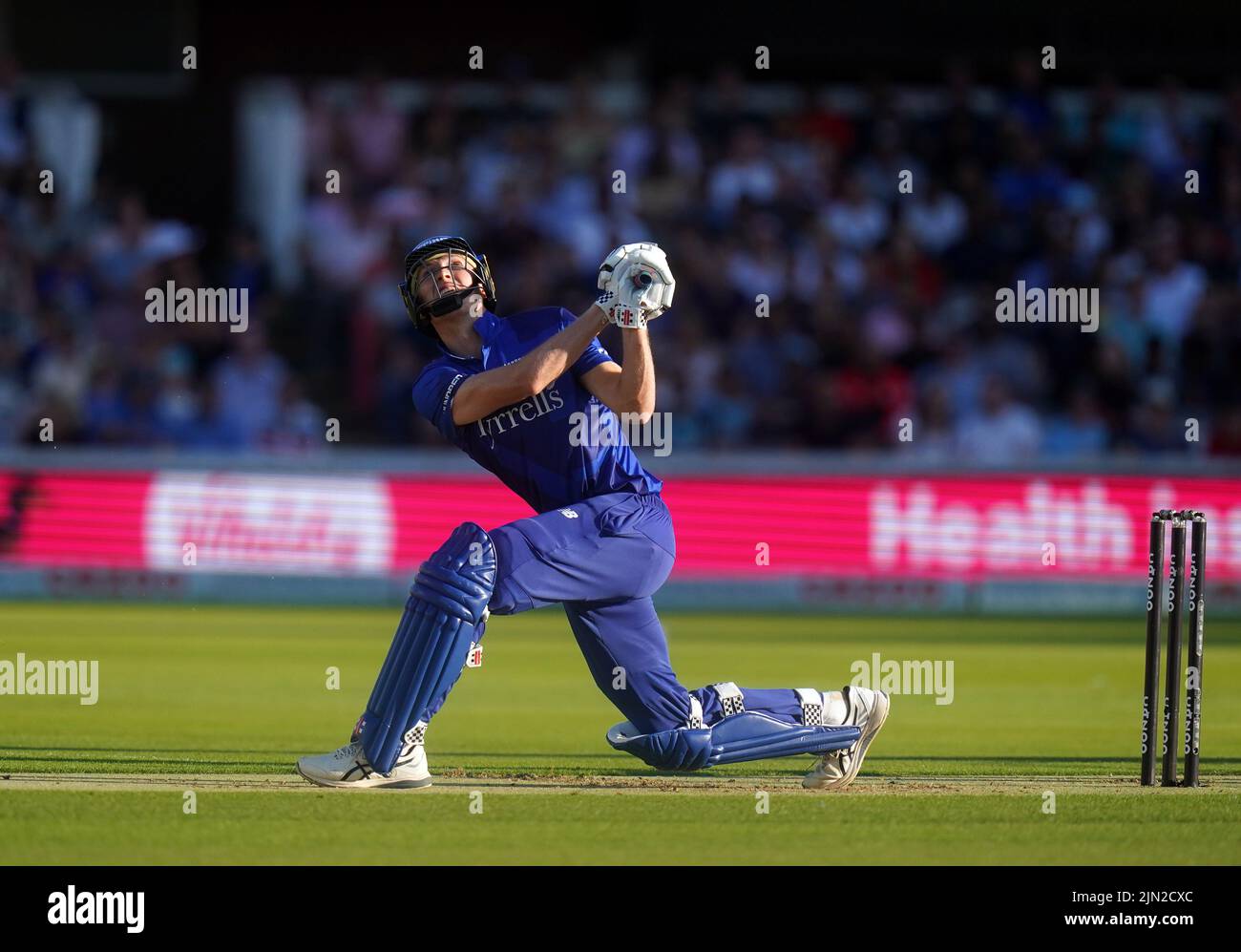 London Spirit's Glenn Maxwell hits a six during The Hundred match at Lord's, London. Picture date: Monday August 8, 2022. Stock Photo