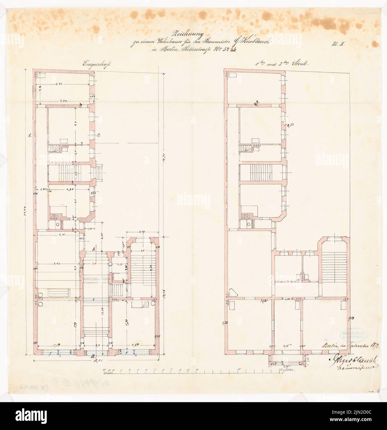 Marco Ink Colored architectural ground plan hi-res stock photography and images ...
