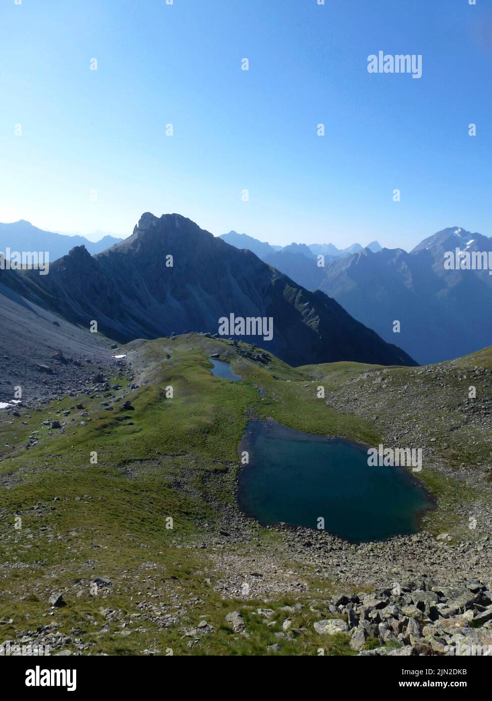 Stubai high-altitude hiking trail, lap 2 in Tyrol, Austria Stock Photo