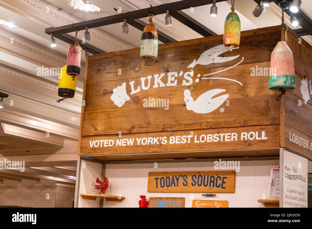 Luke's Lobster in the Food Court, Lower Level, Grand Central Terminal, NYC USA Stock Photo