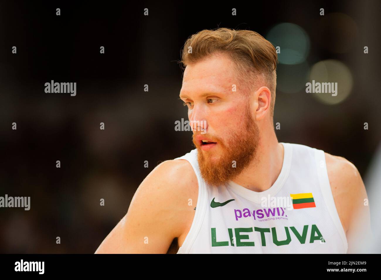 2022 08 07. Basketball. Lithuania - Estonia - 90:88. Ignas Brazdeikis is a Lithuanian-Canadian basketball player who plays as a light winger. Stock Photo