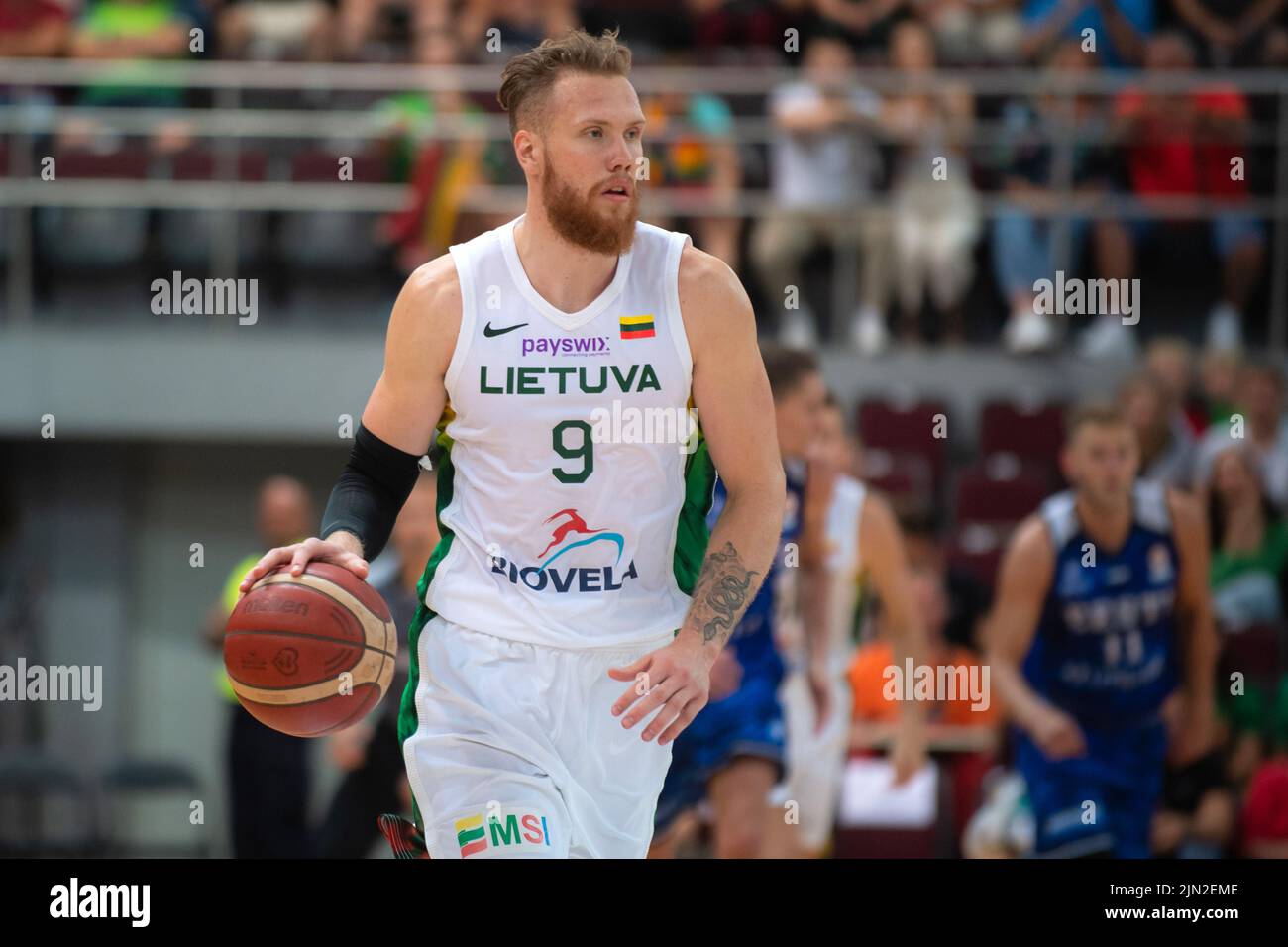 2022 08 07. Basketball. Lithuania - Estonia - 90:88. Ignas Brazdeikis is a Lithuanian-Canadian basketball player who plays as a light winger. Stock Photo
