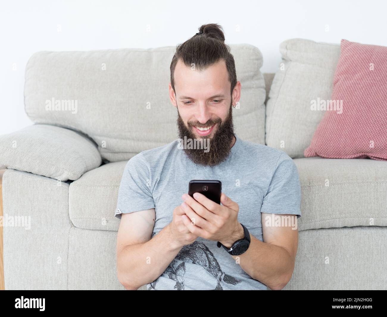 technology communication man using mobile phone Stock Photo - Alamy