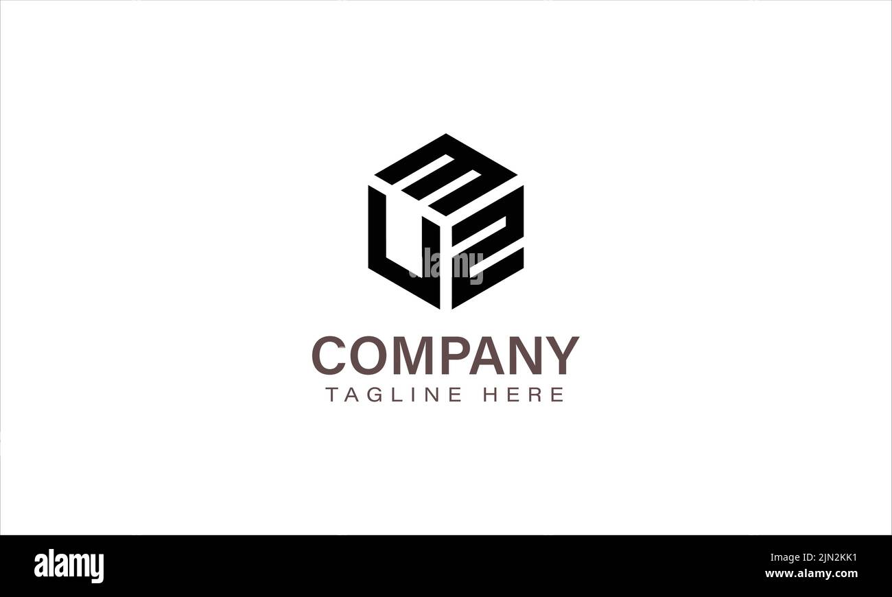 Letter MUZ Logo, Three Letter Logo, Alphabet M U Z Hexagon Shape Vector