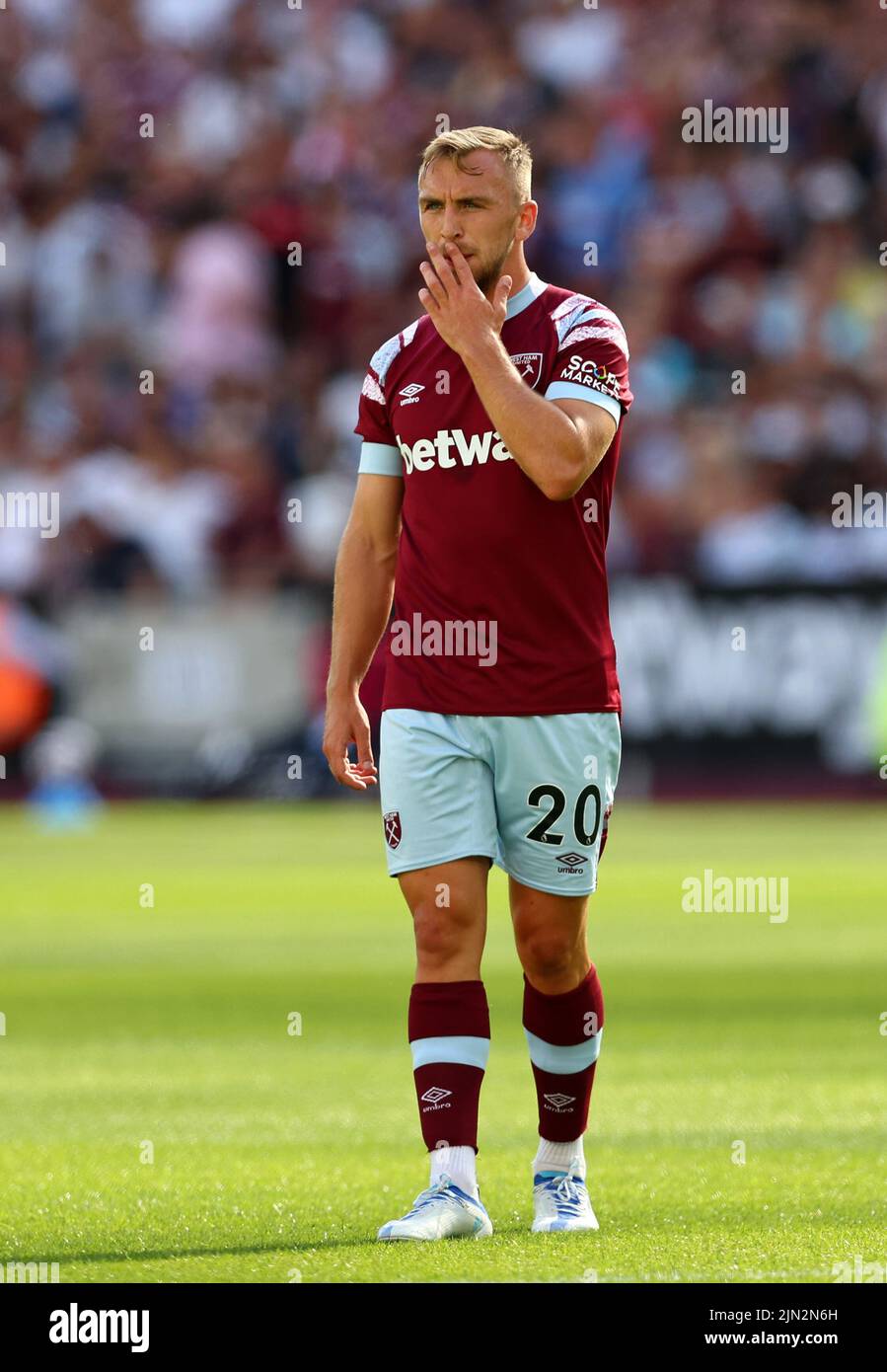 London, England, 7th August 2022. Jarrod Bowen of West Ham United during the Premier League match at the London Stadium, London. Picture credit should read: David Klein / Sportimage Stock Photo