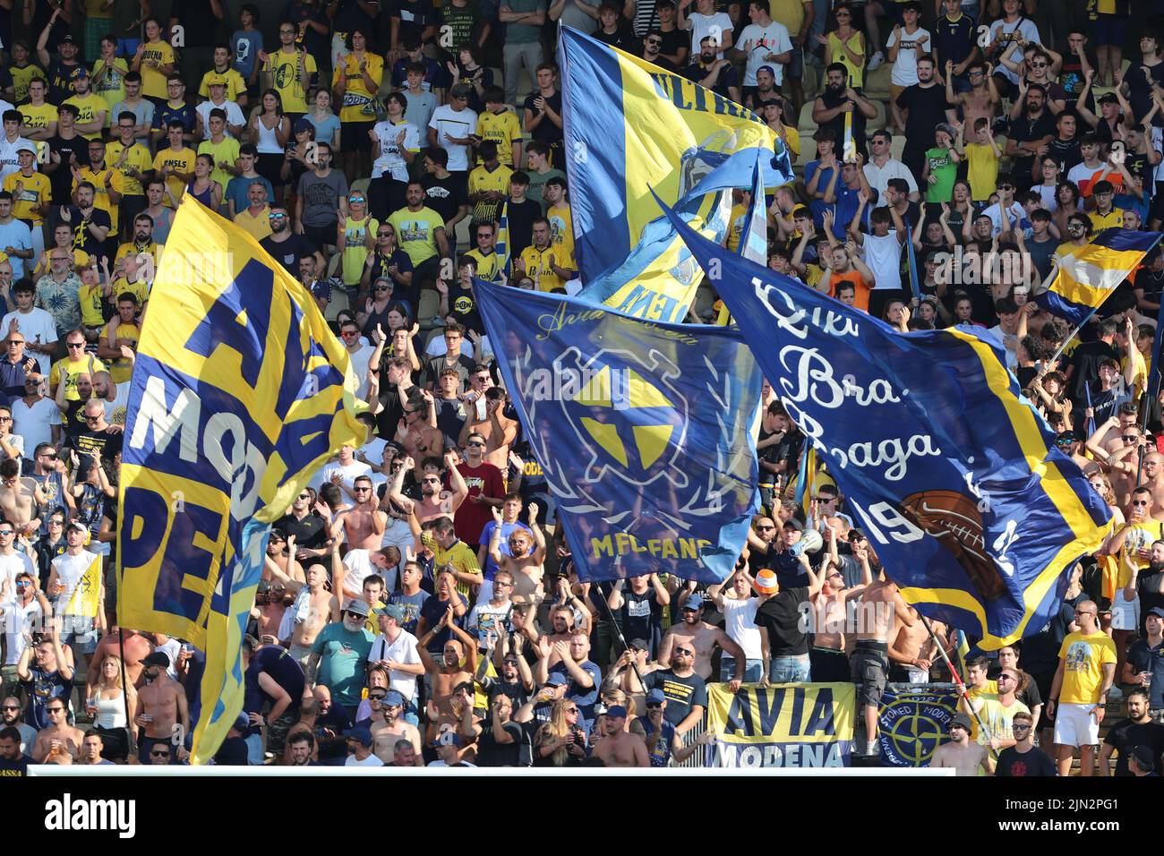 Modena, Italy. 08 August 2022. Mario Gargiulo of Modena FC gestures during  the Coppa Italia football match between Modena FC and US Sassuolo. Credit:  Nicolò Campo/Alamy Live News Stock Photo - Alamy