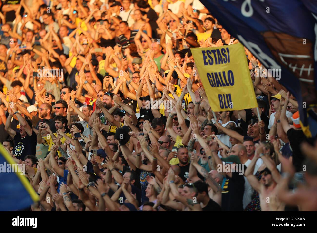 Modena, Italy. 08 August 2022. Mario Gargiulo of Modena FC gestures during  the Coppa Italia football match between Modena FC and US Sassuolo. Credit:  Nicolò Campo/Alamy Live News Stock Photo - Alamy