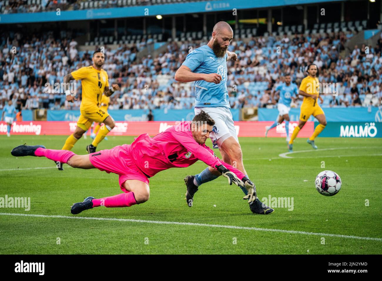 Malmoe, Sweden. 04th, August 2022. Jo Inge Berget (32) of Malmö FF and ...