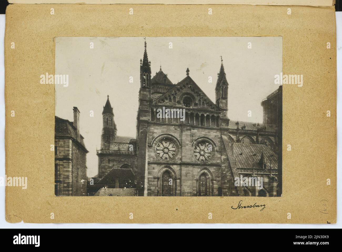 Stiehl Otto (1860-1940): Sketch and photo album 7: St. Thomas, Strasbourg Stock Photo