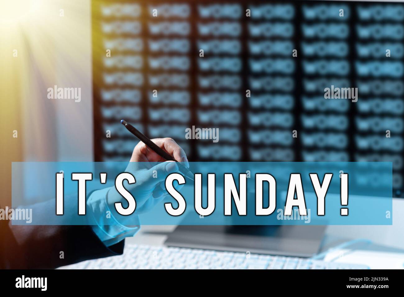 Weekend Rwst Sunday Inspiration showing sign It S Is Sunday, Business concept Day of rest ...
