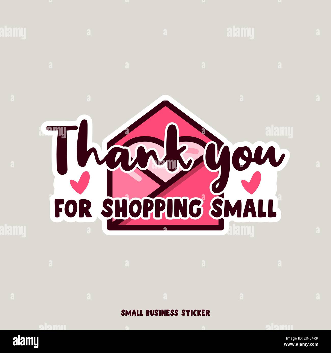 Creative logo for small business owners. thank you for shopping small