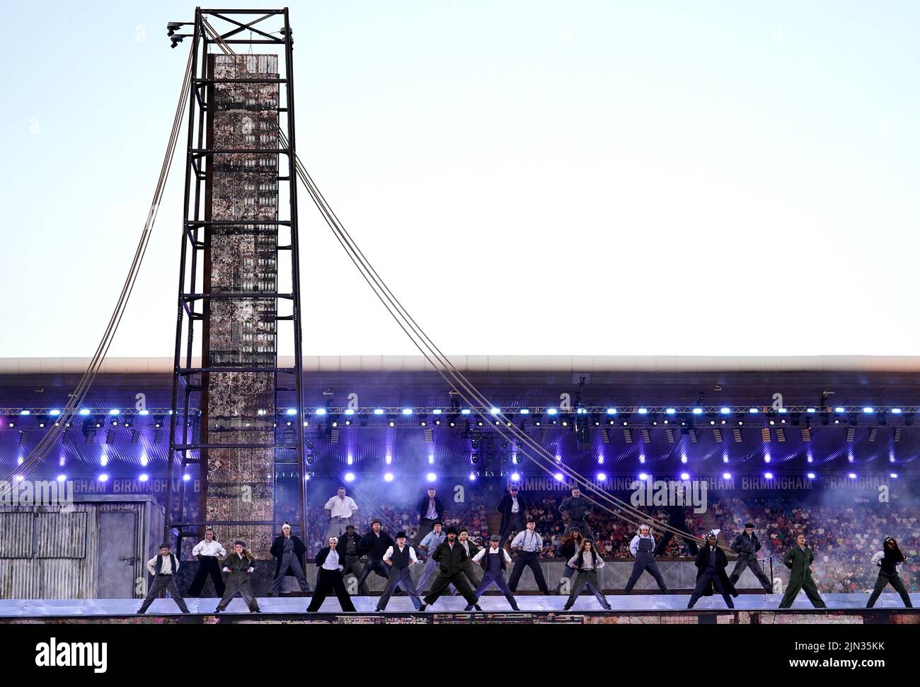 Performers on stage during the Closing Ceremony for the 2022