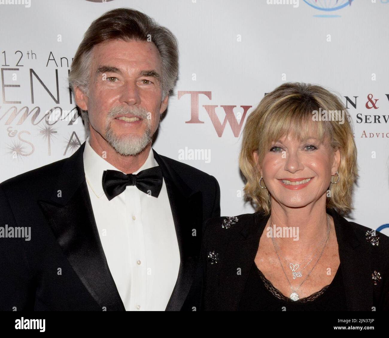 October 22, 2017 - Los Angeles, California, USA - JOHN EASTERLING and OLIVIA NEWTON-JOHN arrives for the 12th Annual Denim, Diamonds & Stars for Kids With Autism at the Thousand Oaks Four Seasons. (Credit Image: © Billy Bennight/ZUMA Wire) Stock Photo
