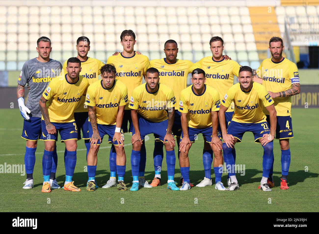 Modena, Italy. 08 August 2022. Mario Gargiulo of Modena FC gestures during  the Coppa Italia football match between Modena FC and US Sassuolo. Credit:  Nicolò Campo/Alamy Live News Stock Photo - Alamy