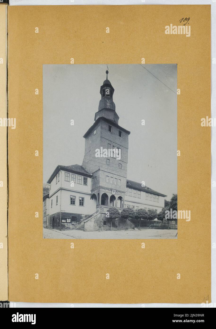 Rathaus, Treffurt: View (from: Sketch and photo album 23) Stock Photo