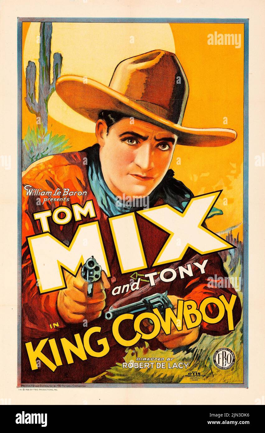 Tom Mix - King Cowboy (FBO, 1928). Vintage movie poster Stock Photo
