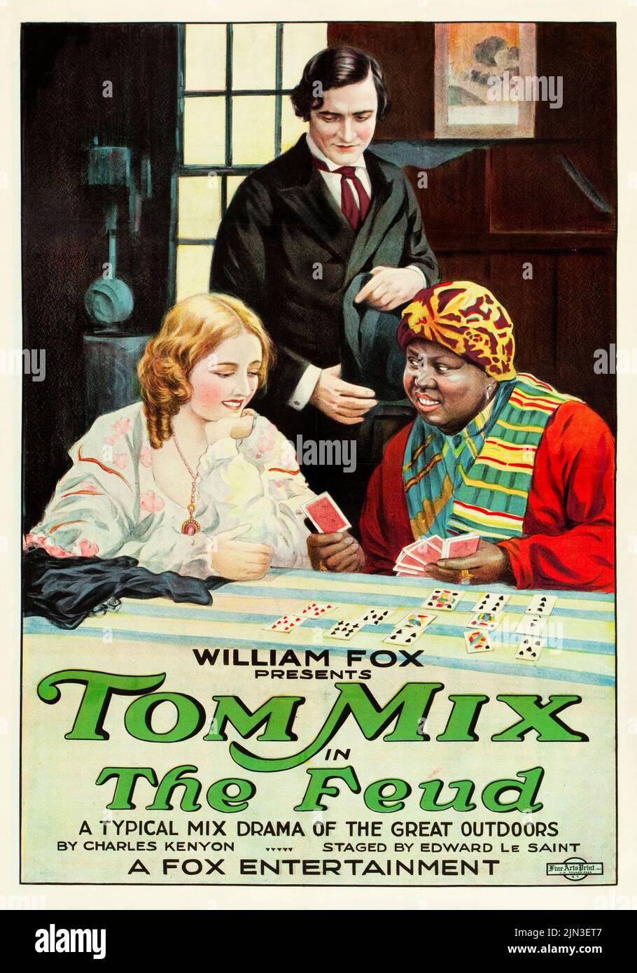 The Feud (Fox, 1919) Tom Mix - Vintage movie poster. Stock Photo