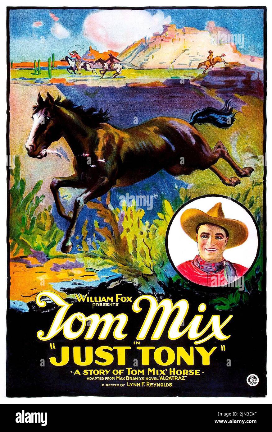 Vintage movie poster feat Tom Mix Just Tony poster 1922 Stock Photo