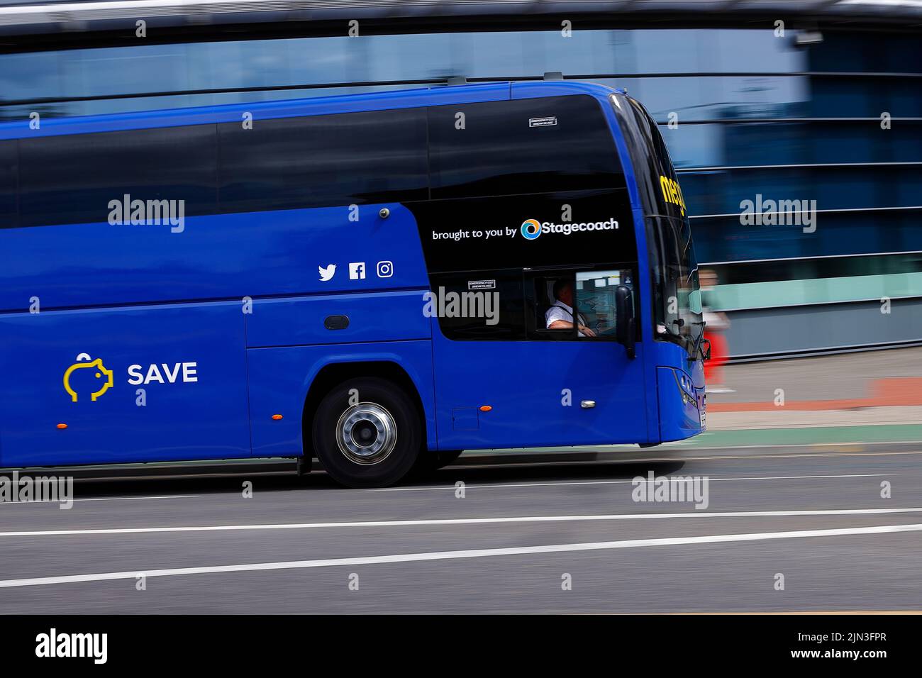 A Megabus coach seen near Leeds City Bus Station Stock Photo Alamy