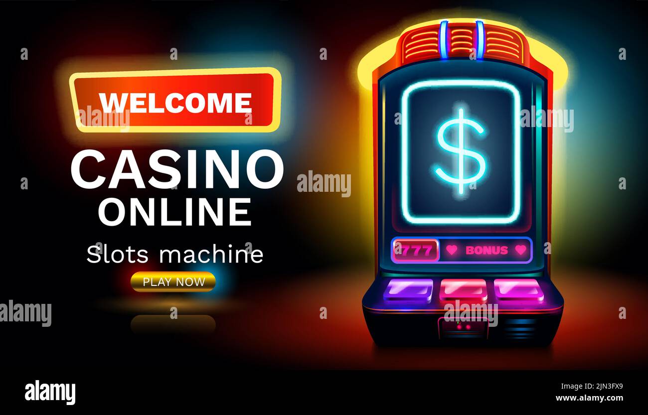 Online Slots Casino Banner Stock Illustration - Download Image Now